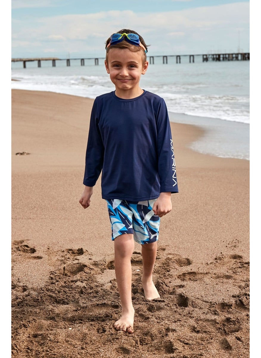Marina Navy Blue Patterned Boy Shorts B2436  - Image 3