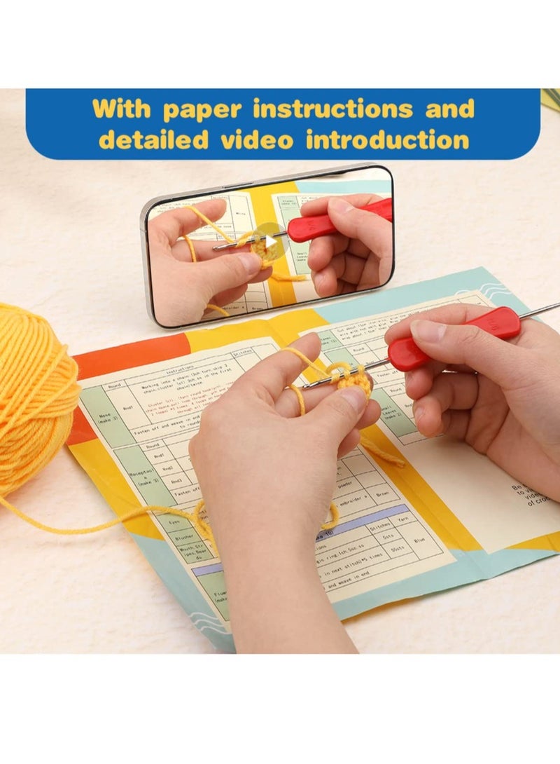Excefore Crochet Kit, Crochet Kit for Beginners, Crochet Bouquet Kit, Beginner Crochet Kit for Adults, Crochet Starter Kits with Yarn, Animal Knitting Kit with Detailed Tutorials and Videos - Image 4