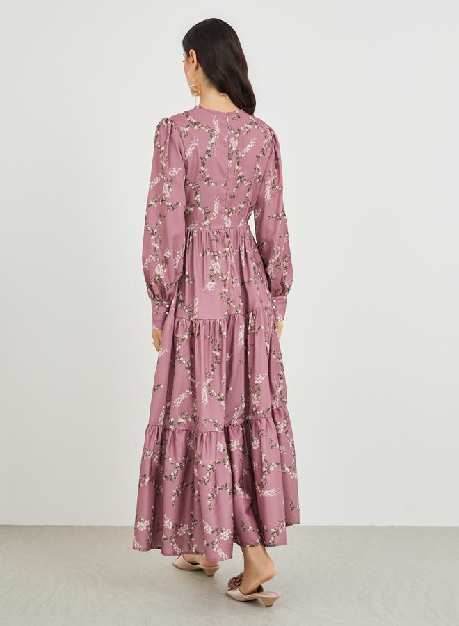 Styli Floral Tiered Dress - Image 5