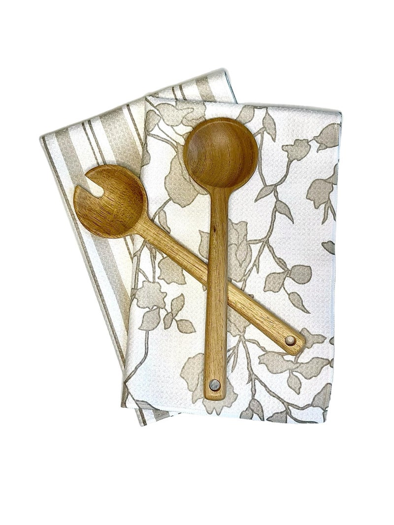 Trig Kitchen Towel. Tea Towel. Dish Cloth. Double Sided Design. Quick Dry Waffle Weave Microfiber. Highly Absorbent. Designer Prints. Modern. 2 Pack. Aspen - Image 4
