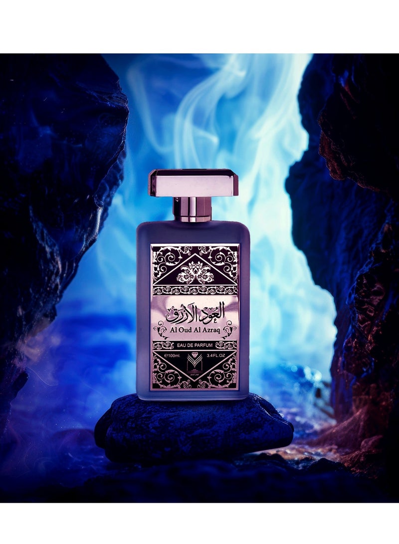 ALMAS PERFUMES Al Oud Al Azraq Unisex EDP 100ml - Image 4
