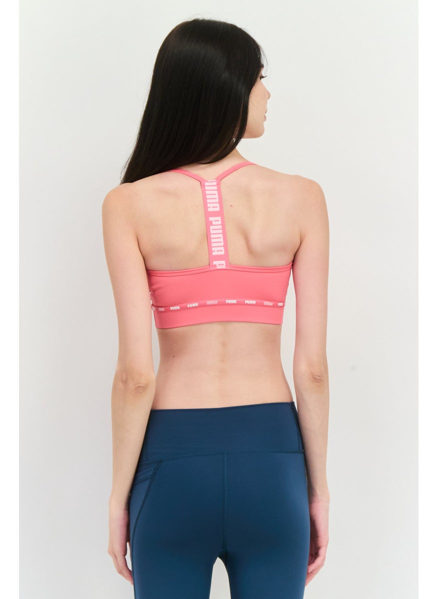 PUMA Women Brand Logo Non Padded Sports Bra, Pink  - Image 3