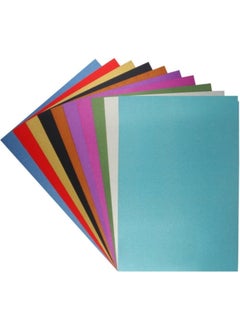 Lino Glitter Cardboard 250 gr 10 Pack Mixed Color 20X30 cm 