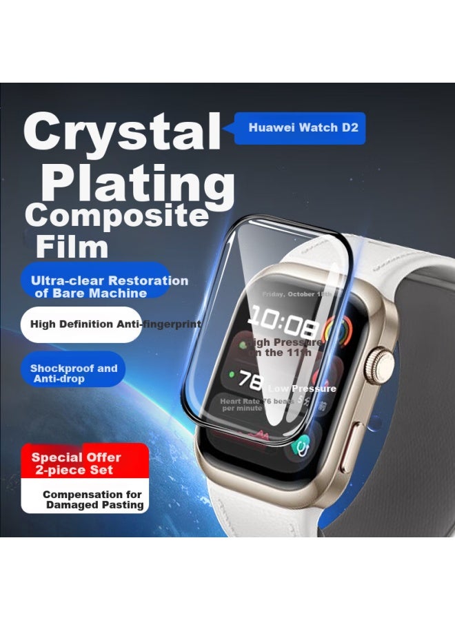 Smorss Suitable For Huawei Watch D2 Full Glue Tempered Film Huawei Watch D2 Protective Film Watch Film Composite Film Full Screen Coverage Anti-drop Anti-scratch Sticker Film - Image 1
