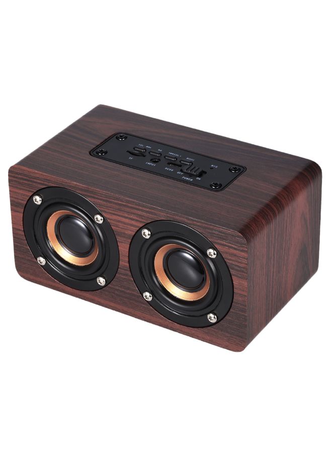 Loquat Portable Wireless Bluetooth Speaker With Mic, AUX-IN And TF Card Slot Brown - Image 3