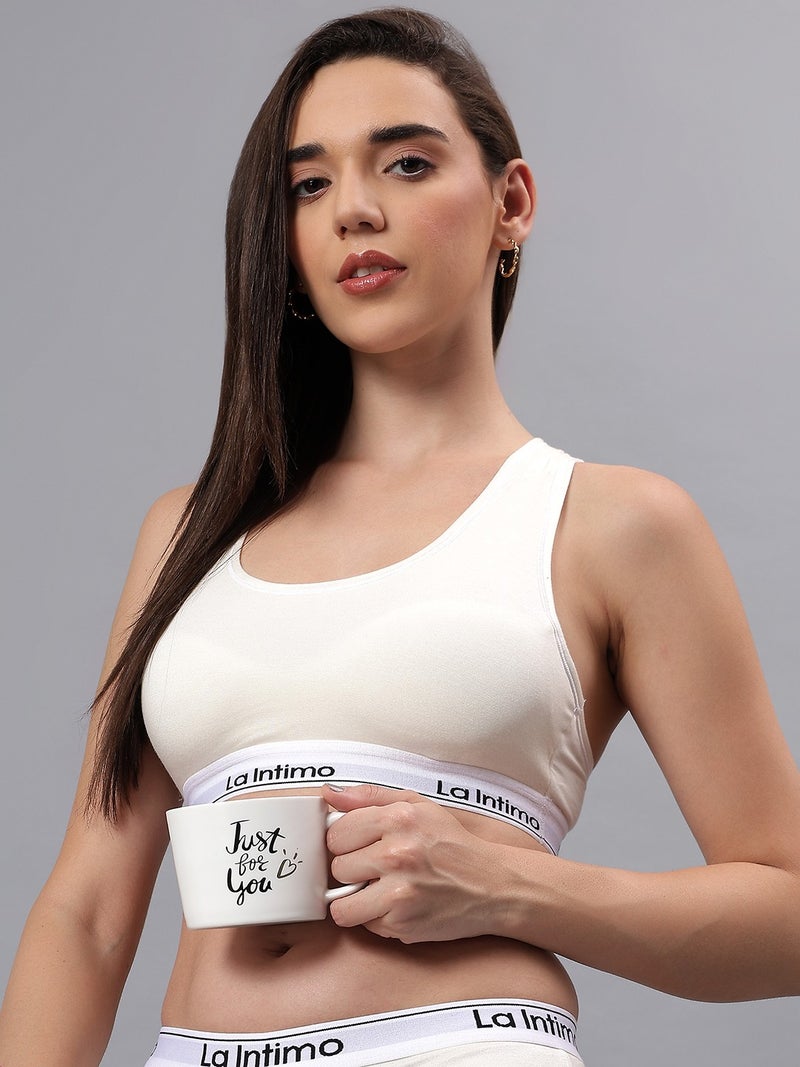 La Intimo Padded Slip On Racerback Bra - Image 4