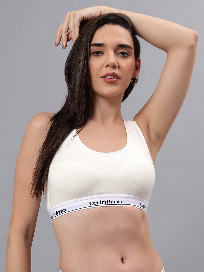 La Intimo Padded Slip On Racerback Bra - Image 1