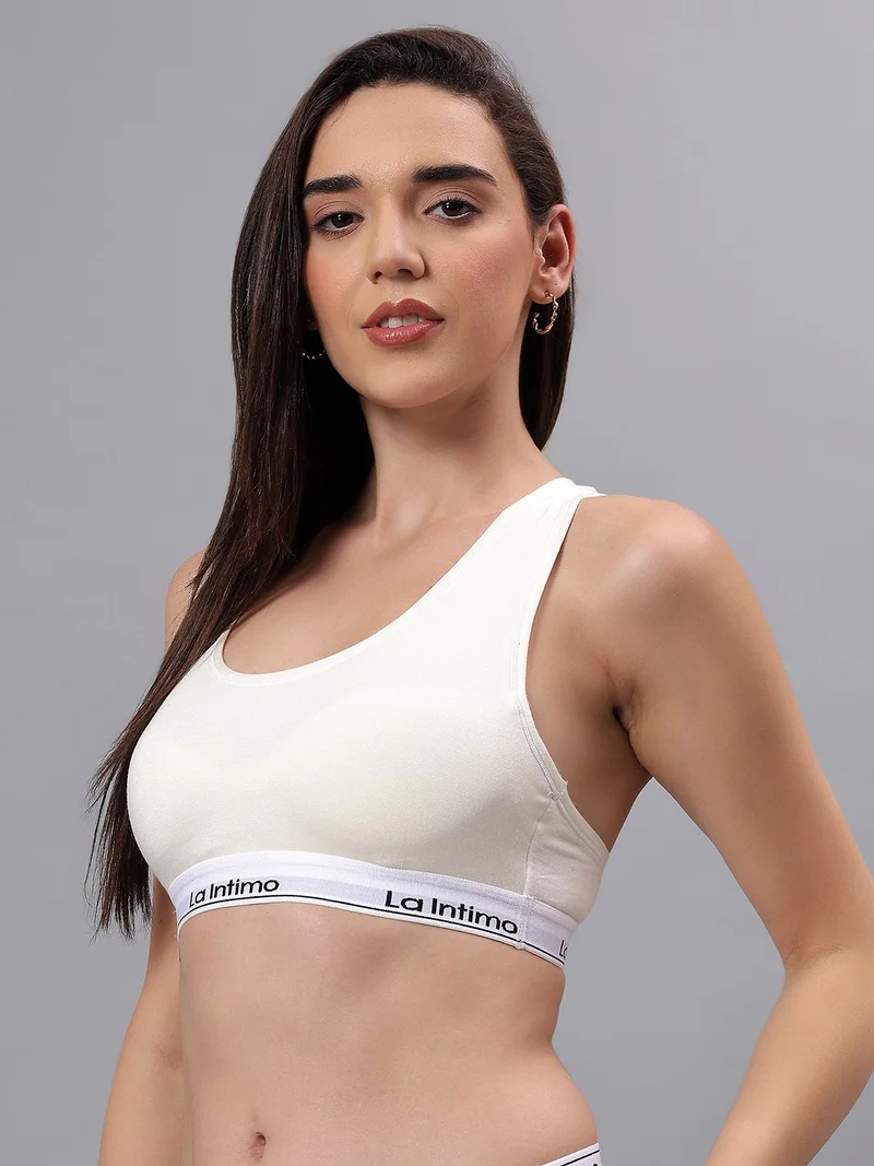 La Intimo Padded Slip On Racerback Bra