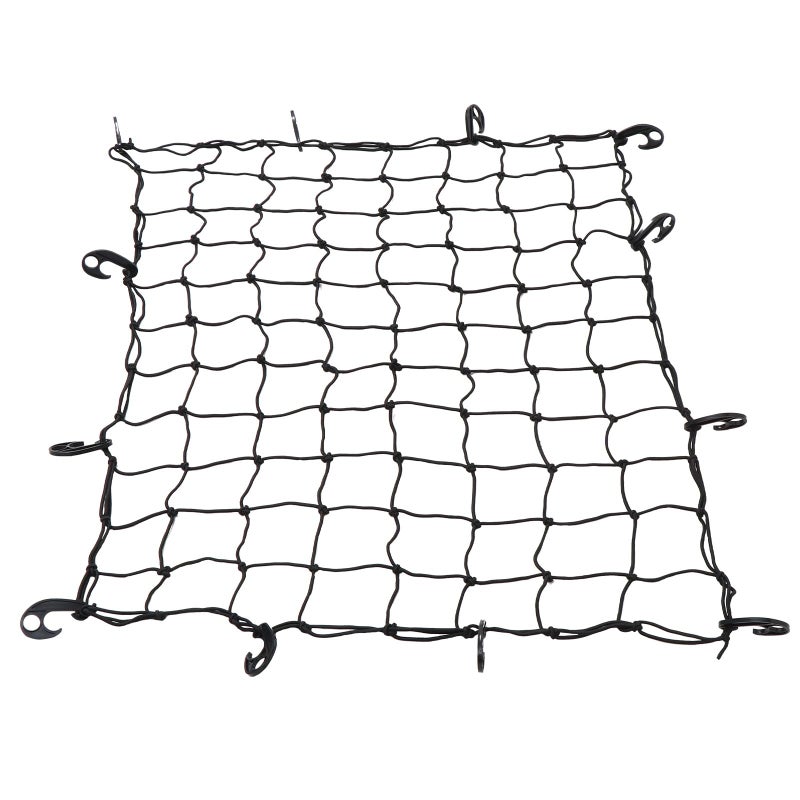 Large 120x90cm Car Roof Cargo Net Sturdy Mesh Luggage Organizer with Bungee Cord Hooks - Image 2