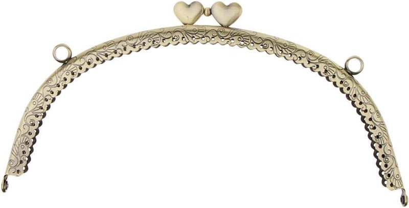 klarako Vintage Metal Kiss Clasp Frame Coin Purse Handbag Bag Crossbody DIY Making Bronze, 20.5x11cm - Image 5