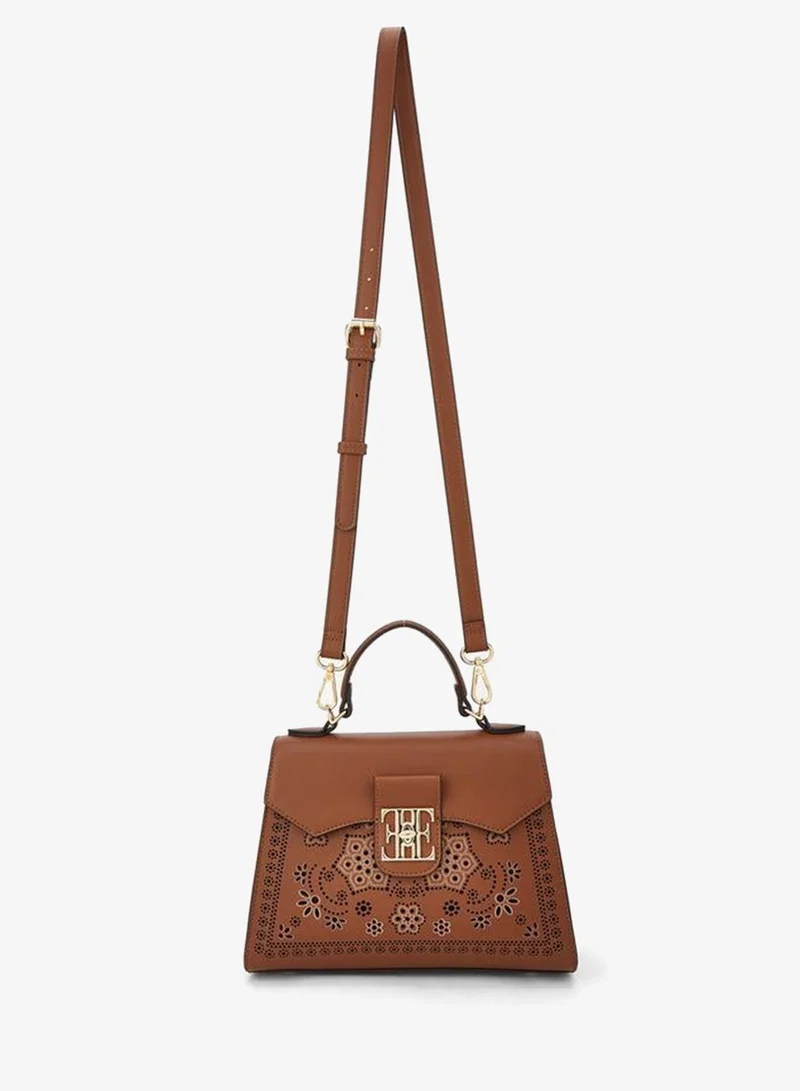 ايل Cutwork Satchel Bag With Detachable Strap
