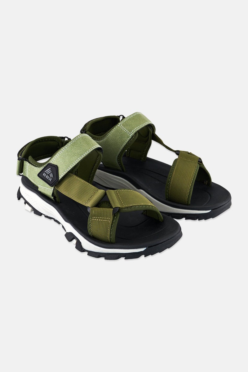 RBX Men Velcro Closure Outdoor Sandals, Olive  - Image 1