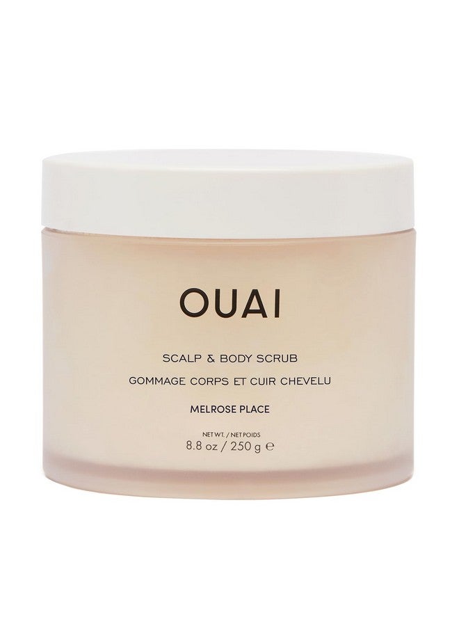 OUAI Scalp & Body Scrub, Melrose Place - Exfoliating Body Scrub with Sugar & Coconut Oil Blend for Smooth, Moisturized Skin - Gentle Scalp Scrub for Removing Product Build Up (8.8 Oz) - Image 1