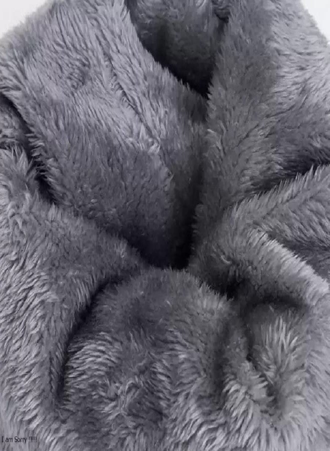 ATABZ Woolen Beanie Winter caps with Gloves Combo Pack Dark Grey for Men and Women - Image 4