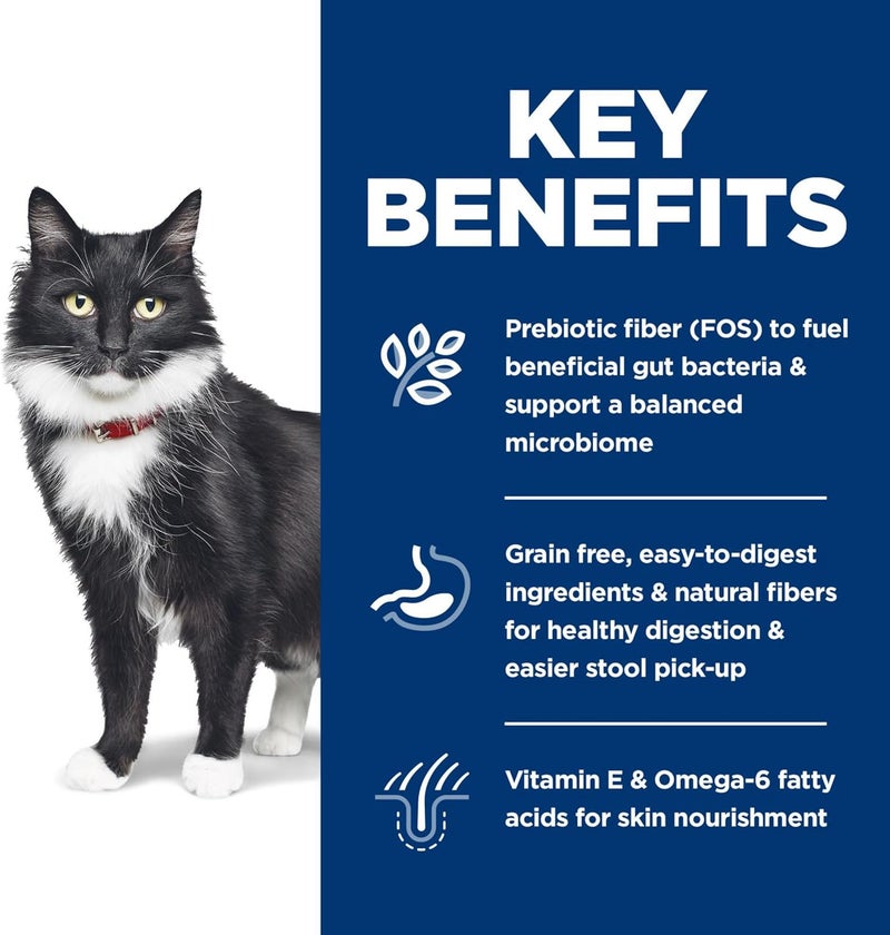 Hills Science Diet Sensitive Stomach  Skin Adult 16 Stomach  Skin Sensitivity Support Dry Cat Food Grain Free Salmon  Yellow Peas 13 lb Bag - Image 4