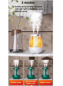 ZEPONOVA 3.2L humidifier with humidity display, large humidifier, 2 Nozzles and 3 adjustment modes, night light function, lasting 20 hours, Quiet (Pearl White)  - Image 3