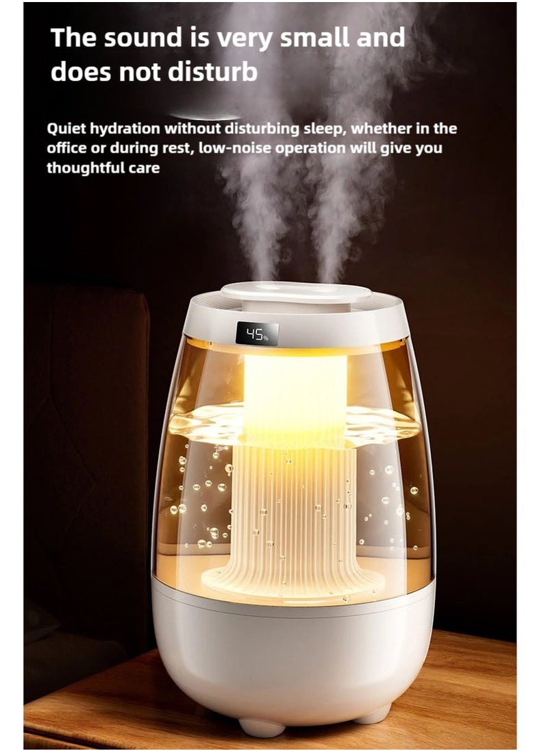 زيبونوفا 3.2L humidifier with humidity display, large humidifier, 2 Nozzles and 3 adjustment modes, night light function, lasting 20 hours, Quiet (White)  - Image 5