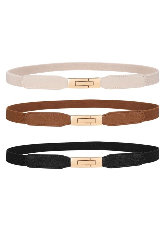 3 Pack Women Skinny Elastic Belt With Gold Buckle Ladies Thin Stretch Waist Belt For Dress Jeans - pzsku/ZD332A4175A8617B6A531Z/45/_/1735567138/dda4fe9e-8c2b-40c7-8b67-1cf589b933e3