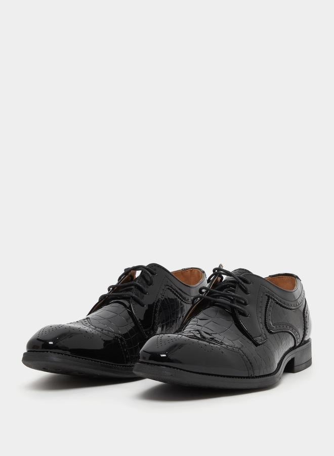 Styli Faux Leather Pointed Toe Derby Shoes  - Image 2