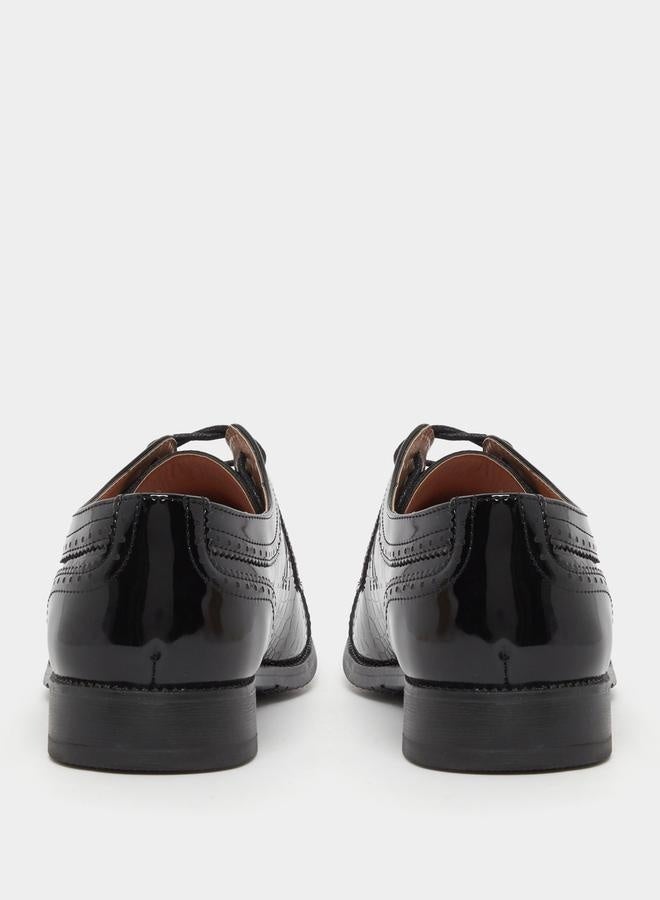 Styli Faux Leather Pointed Toe Derby Shoes  - Image 4