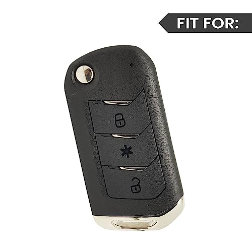 keyzone Litchi Leather TPU Key Cover & Keychain for Thar, Thar Roxx, Bolero, Scorpio, XUV700, XUV400, XUV3x0, XUV300, TUV300, Marazzo Flip Key (Black) - Image 4