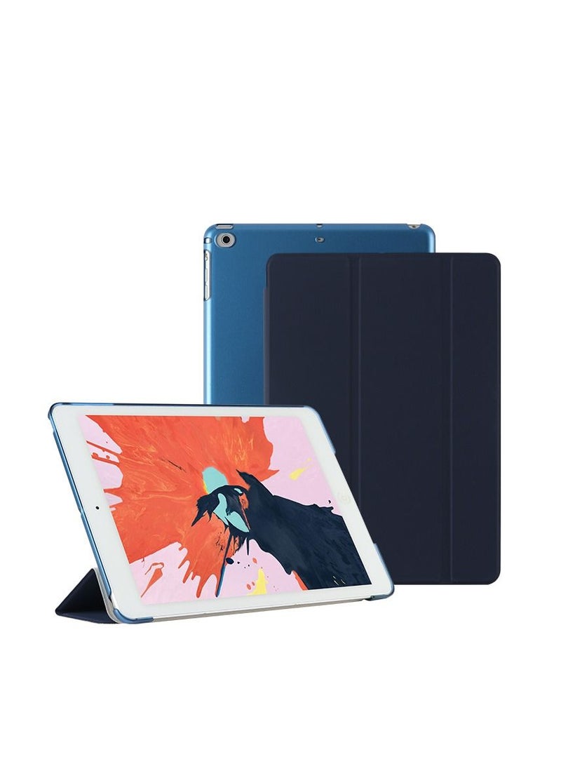 Loquat Blue iPad Three Fold Intelligent Sleep Hard Shell