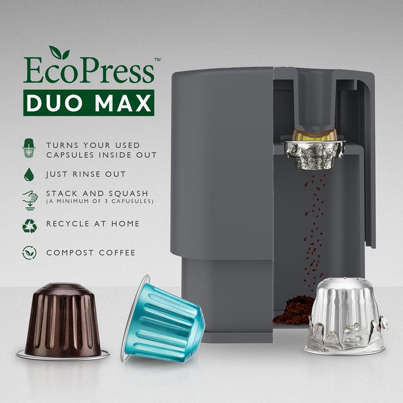 Dualit EcoPress™ Duo Max Aluminium Coffee Capsule Recycling Tool - Compatible with Nespresso® & Dualit Capsules - Image 4