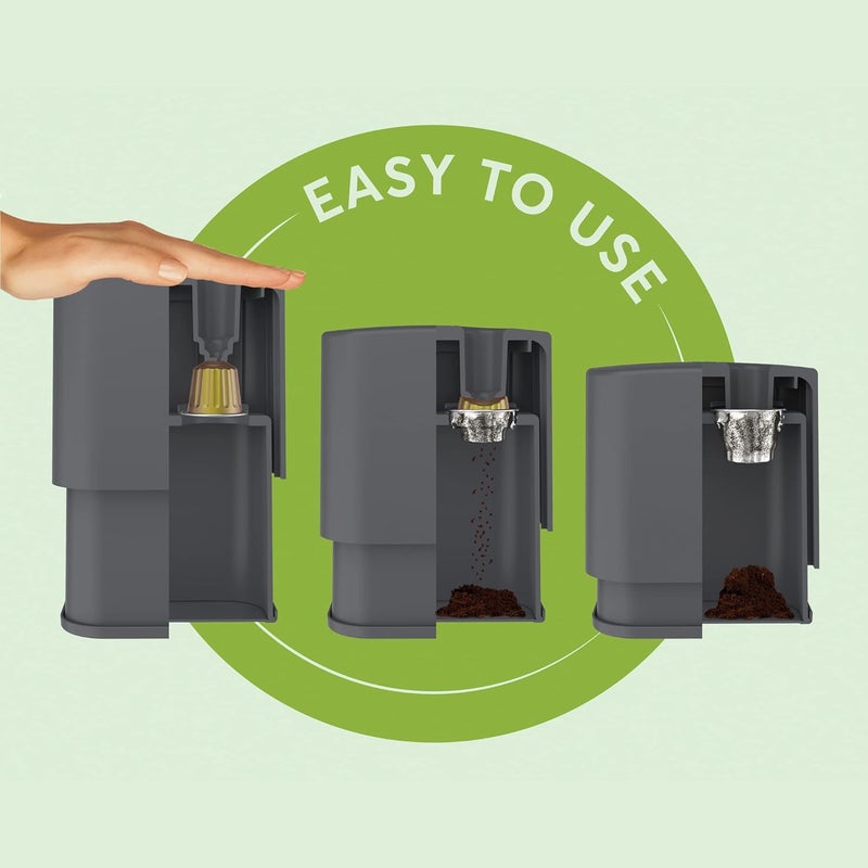 Dualit EcoPress™ Duo Max Aluminium Coffee Capsule Recycling Tool - Compatible with Nespresso® & Dualit Capsules - Image 2