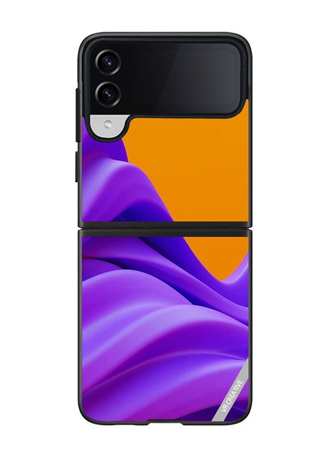 Protective Case Cover For Samsung Galaxy Z Flip4 Abstract Multicolour Design