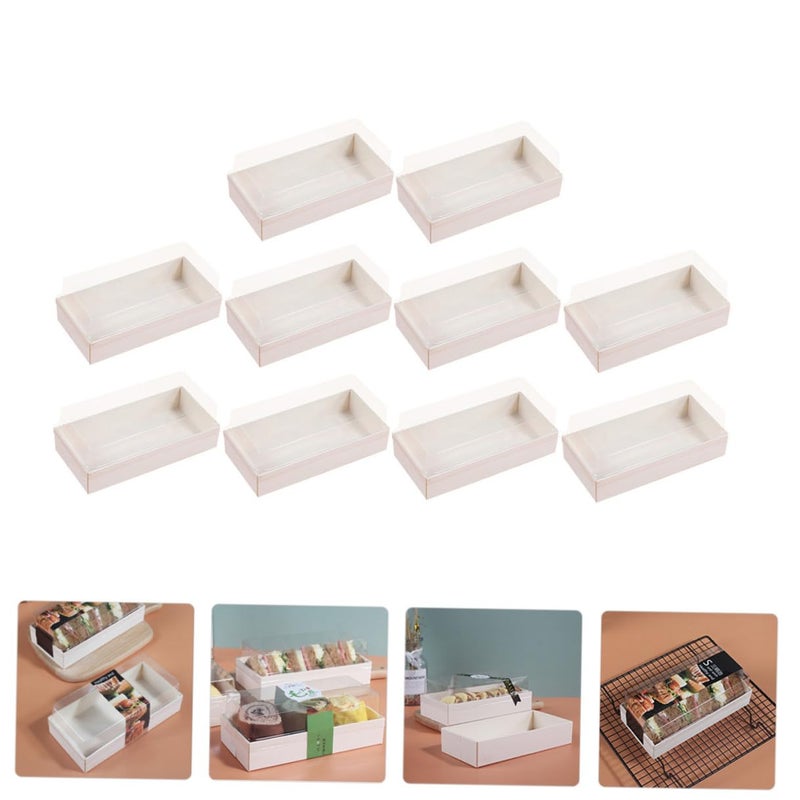 Wooden Sandwich Cases With Lids 10pcs Disposable 180x90mm Bakery Food Storage Containers - Image 5