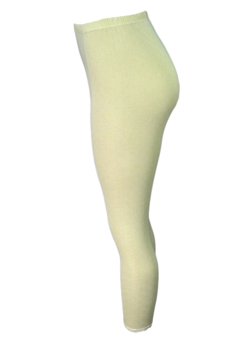 سيتي روز 3 قطع سروال ليقنز نسائي قطن مخرم ضيق داخلي بيج - Image 5