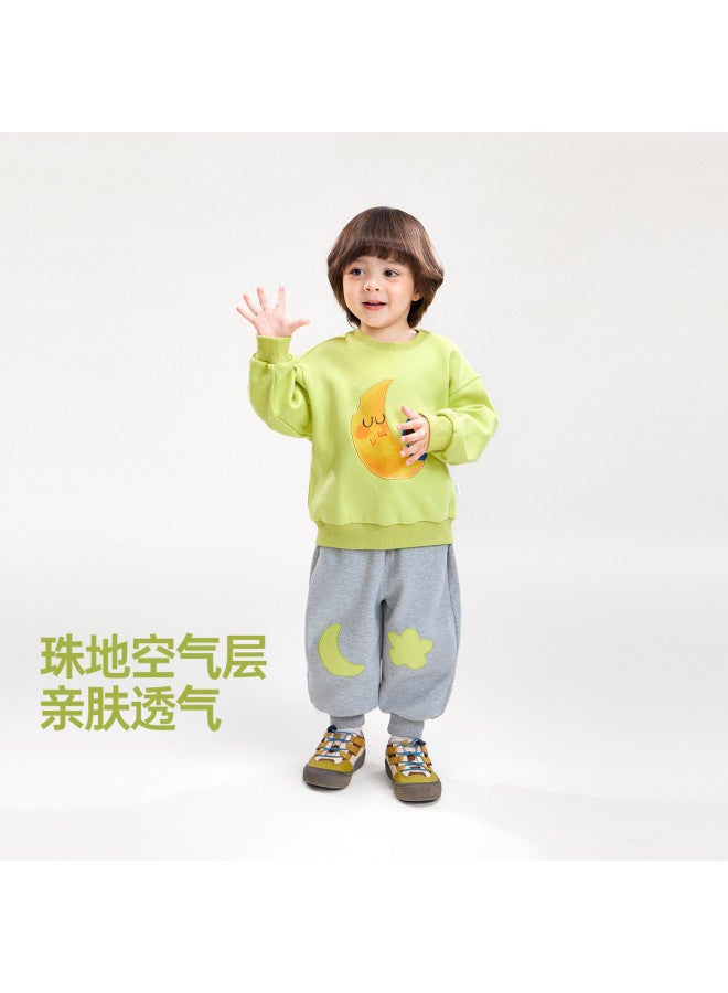 Boys' Sweatshirt Set Children's Casual Warm Pullover Baby Spring And Autumn Loose Sportswear Stylish Girls' - Image 2