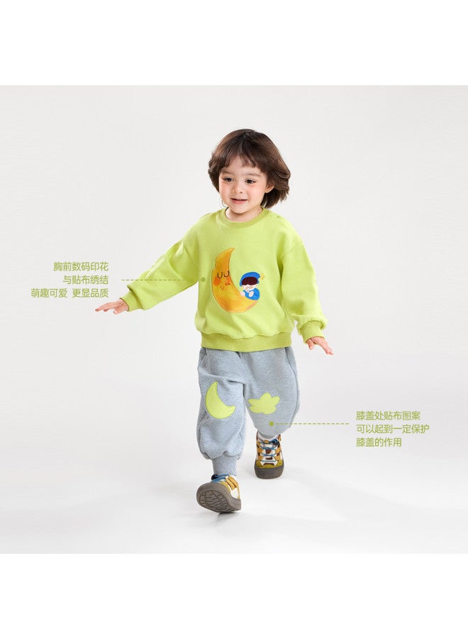 Boys' Sweatshirt Set Children's Casual Warm Pullover Baby Spring And Autumn Loose Sportswear Stylish Girls' - Image 4