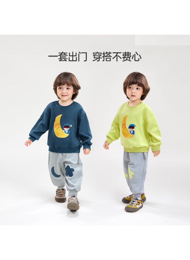 Boys' Sweatshirt Set Children's Casual Warm Pullover Baby Spring And Autumn Loose Sportswear Stylish Girls' - Image 5