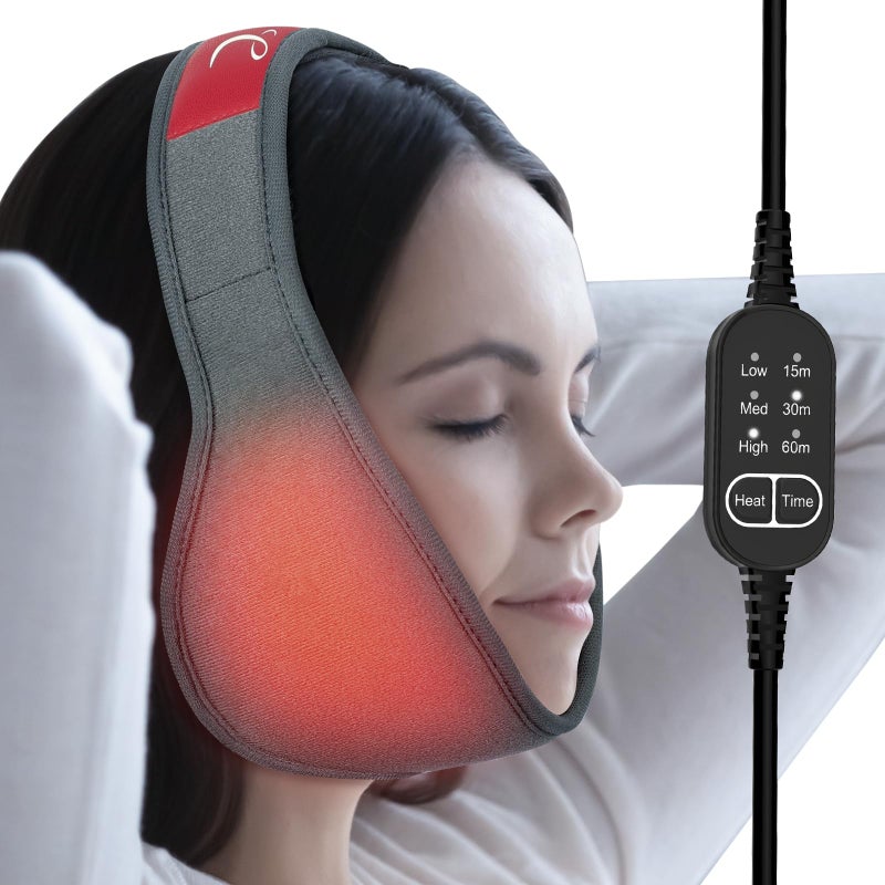 Comfytemp Face Heating Pad for TMJ Relief, Heated Face Mask with 3 Heat and Time Settings, USB Electric Wearable Heating Pad for Face Jaw Chin Wisdom Teeth, Oral and Facial Surgery - Image 1