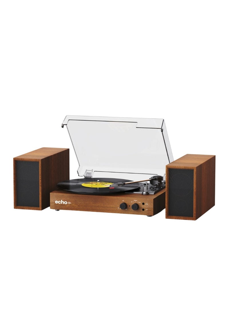 echo AUDIO Frankie Bluetooth Record Player with External Speakers  - Image 1