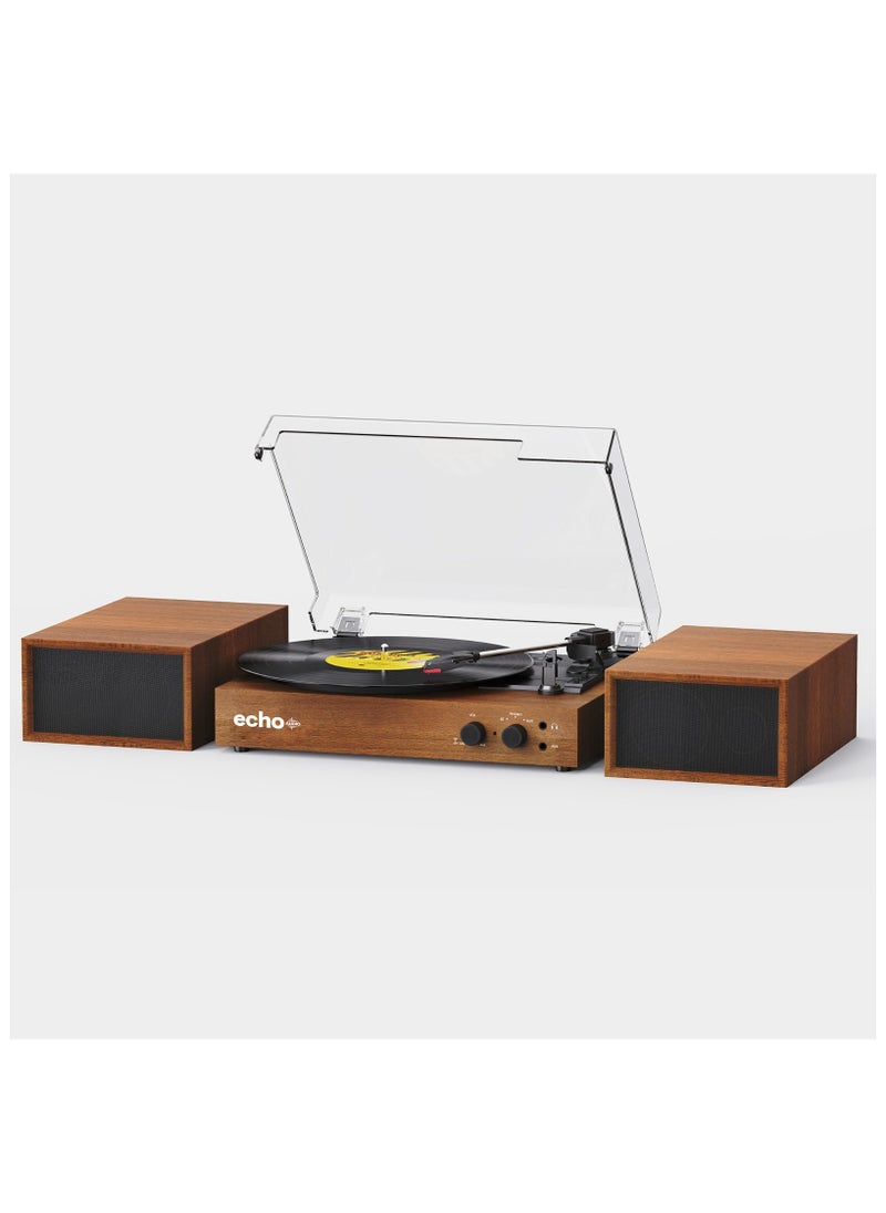 echo AUDIO Frankie Bluetooth Record Player with External Speakers  - Image 3