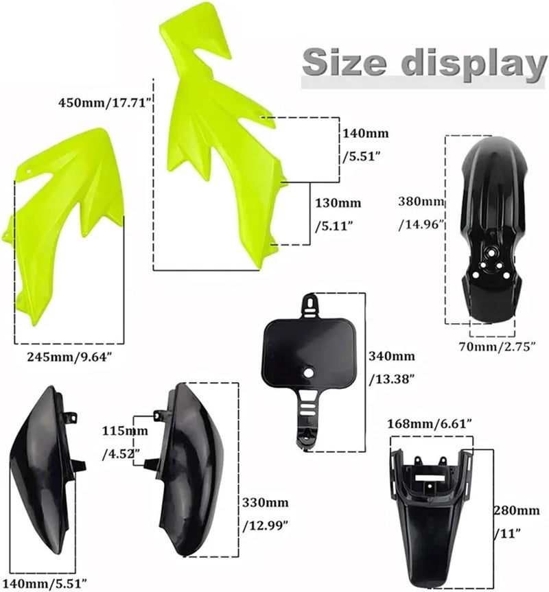 Vuzmode CRF50 Motorcycle Fairing Kit - Blue - Image 5