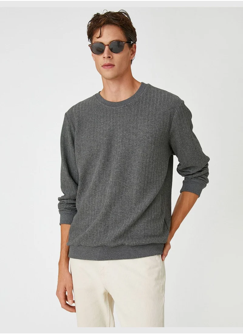 كوتون Basic Tissued Sweater Crew Neck