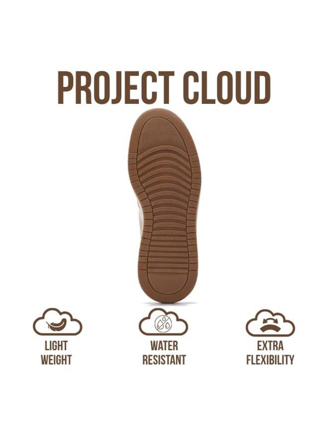 Project Cloud Platform Sneakers for Women - Lightweight Memory Foam Insole Womens Sneakers - Non-Slip Fashion Sneakers for Women Footwear - Women's Fashion Platform Shoes (Nita), Taupe, 5.5 - Image 4