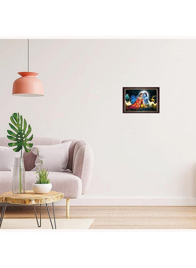 Dharvika Innovations Dharvika Innovations Radha Krishna Photo Frame Big Size Home Decoration with Sparkle Coated Lamination (14x20 Inch) - 20515 - Image 4