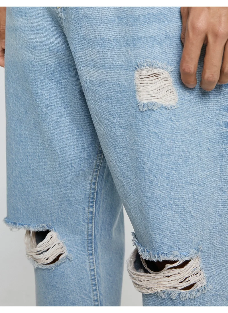كوتون Loose Fit Jean Trousers - Steve Jean