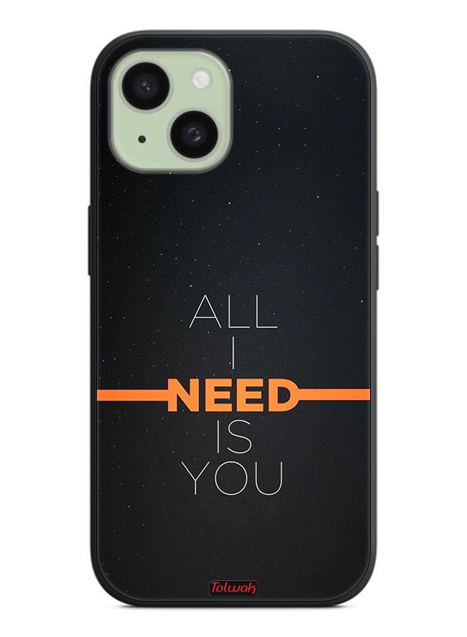 Tolwak Apple iPhone 15 Plus Protective Case Cover All I Need Is You - Image 2