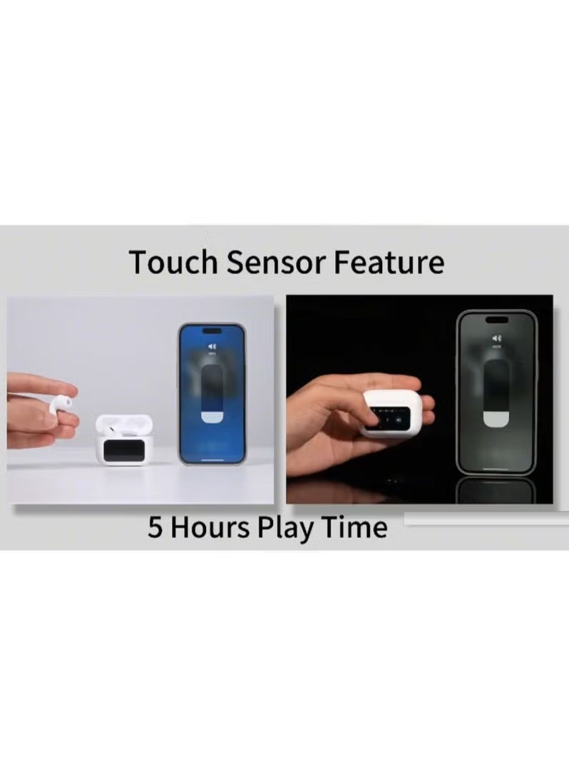 Oteeto OT5 Pro Wireless Earbuds With Smart Display, Hi-Fi Sound Quality and Noise Cancellation Designed For iPhones and iPads - Image 3