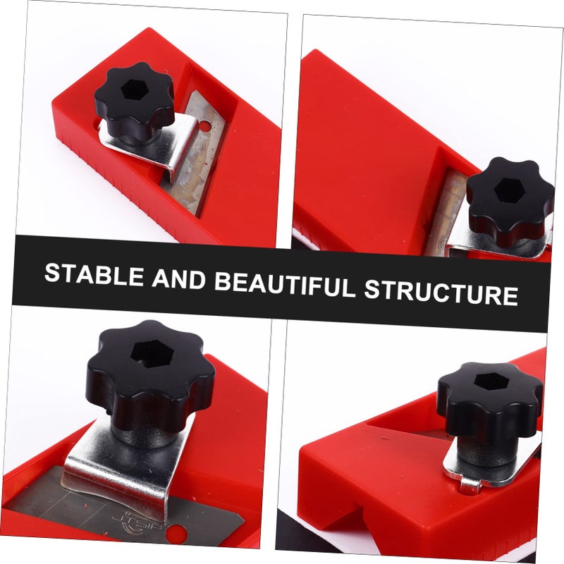 45 Degree Chamfering Planing Tool Manual Woodworking Hand Tool for Edge Trimming Polyester Fiber Red - Image 3