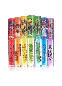 Miraculous Miraculous 7pc Lip Gloss Set  Zag Heroez Lipgloss Collection Featuring Exciting Fruit Flavors  Precision Applicator Lip Gloss Tubes With Wand 