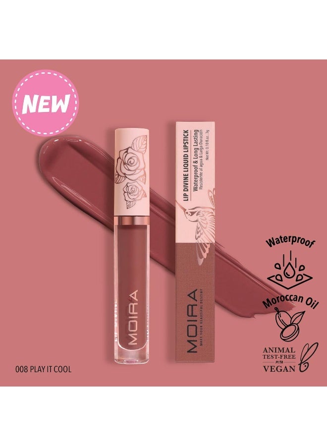 moira Lip Divine Liquid Lipstick (008, Play It Cool) - Image 3