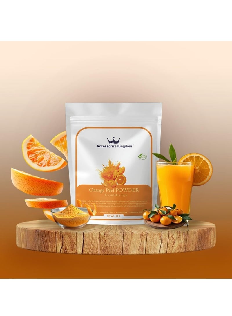 Accessories 22 Orange Peel Powder (50gm) â€“ 100% Natural & Pure | Suitable for Skin & Hair | Brightens Skin, Reduces Dark Spots & Unclogs Pores | Absorbs Excess Oil, Controls Acne & Promotes Healthy Scalp - Image 4