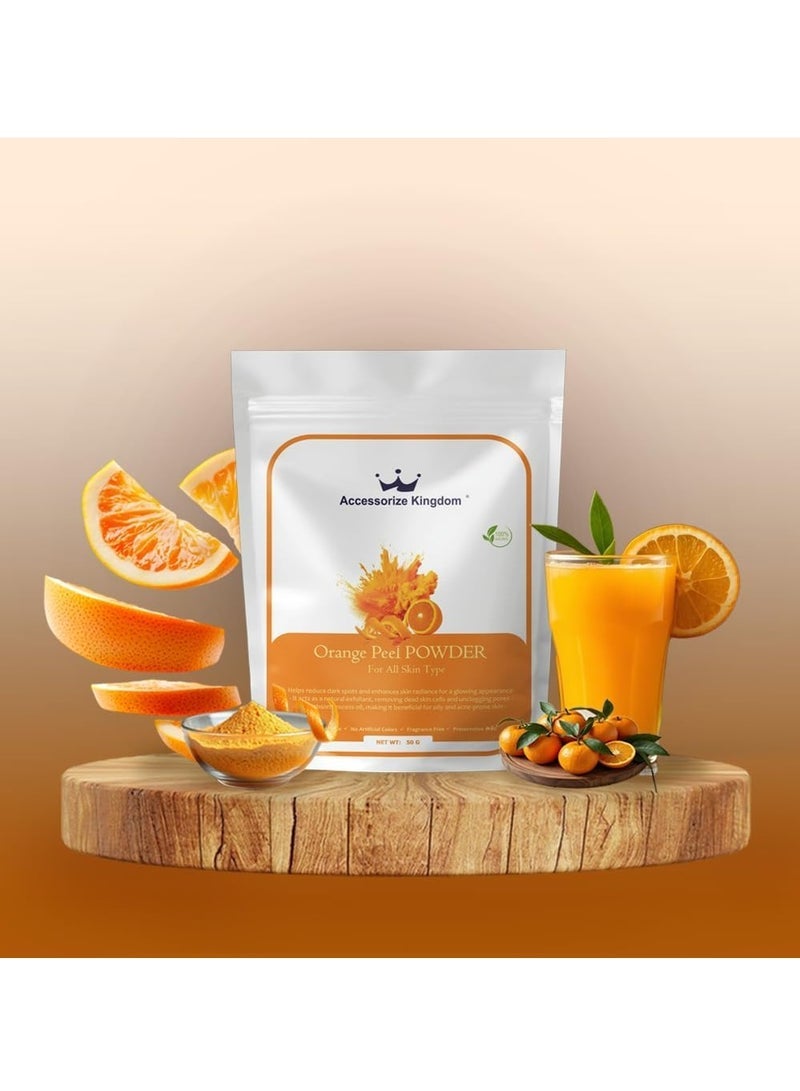 Accessories 22 Orange Peel Powder (50gm) â€“ 100% Natural & Pure | Suitable for Skin & Hair | Brightens Skin, Reduces Dark Spots & Unclogs Pores | Absorbs Excess Oil, Controls Acne & Promotes Healthy Scalp - Image 3