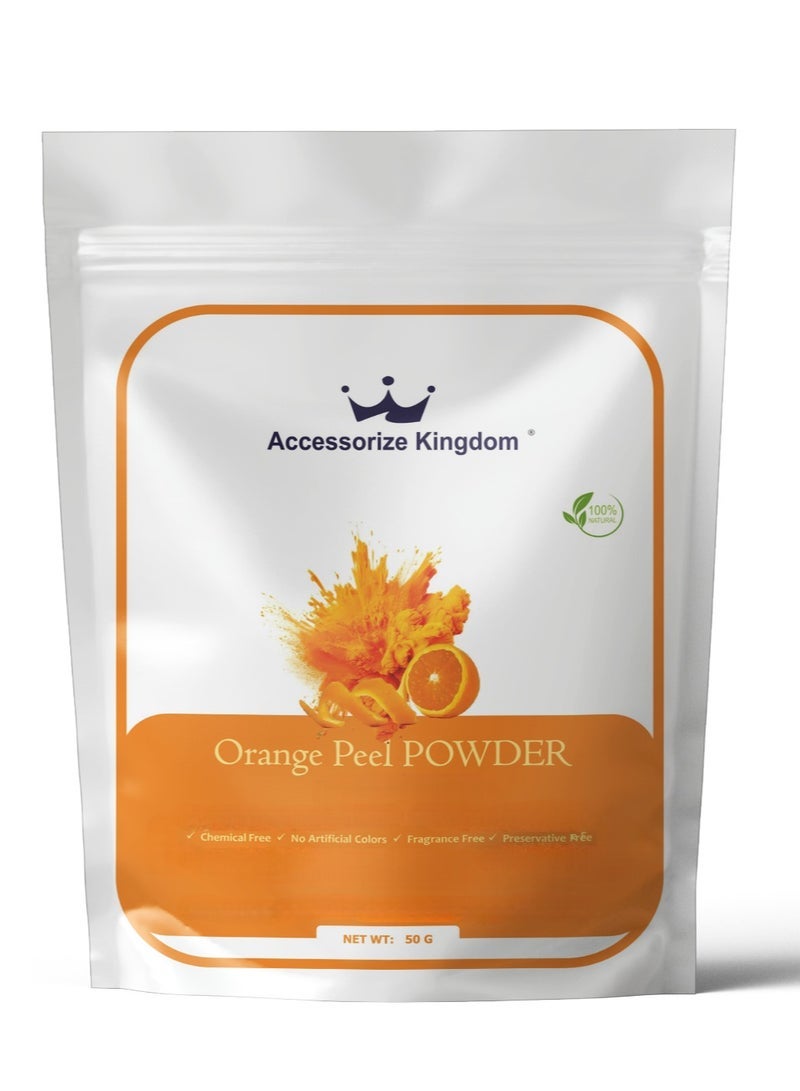 Accessories 22 Orange Peel Powder (50gm) â€“ 100% Natural & Pure | Suitable for Skin & Hair | Brightens Skin, Reduces Dark Spots & Unclogs Pores | Absorbs Excess Oil, Controls Acne & Promotes Healthy Scalp - Image 1